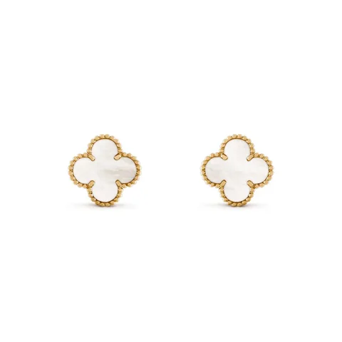Van Cleef & Arpels VCARA44100 Vintage Alhambra Earrings Yellow gold Mother-of-pearl Earrings 1