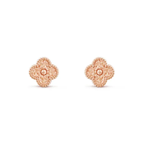 Van Cleef & Arpels VCARO8DB00 Sweet Alhambra Earstuds Rose Gold Earrings 1