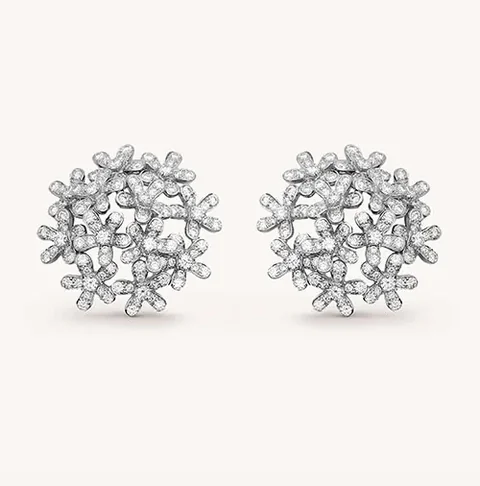 Van Cleef & Arpels VCARB14100 Socrate Earclips Diamond White Gold Earrings 1