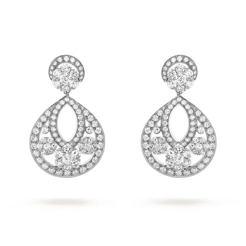 Van Cleef & Arpels VCARO3RJ00 Snowflake earrings small model Platinum Diamond Earrings 1