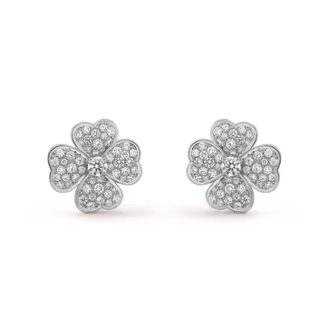 Van Cleef & Arpels VCARO68J00 Cosmos medium model White gold Diamond earrings 1