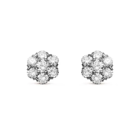 Van Cleef & Arpels CARA48300 Fleurette earstuds large model White gold Diamond 2