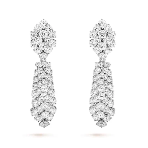Van Cleef & Arpels VCARO9CN00 À Cheval transformable earrings large model Platinum Diamond earrings 1