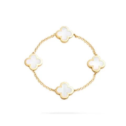 Van Cleef & Arpels Pure Alhambra VCARA36300 bracelet 4 motifs Yellow gold Mother-of-pearl 1