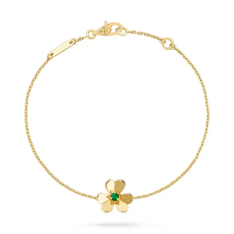 Van Cleef & Arpels VCARP7SC00 Frivole bracelet mini model Yellow gold Emerald 1