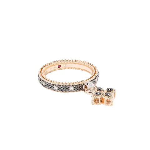 Roberto Coin Venetian Princess Rose Gold Ring With Diamonds 11