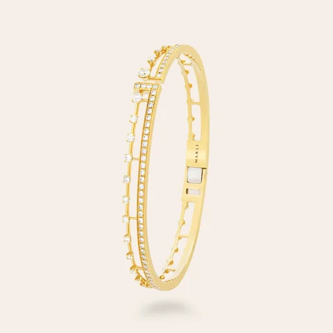 Marli Avenues Open Hinged Bracelet In Yellow Gold AVEN B2 25