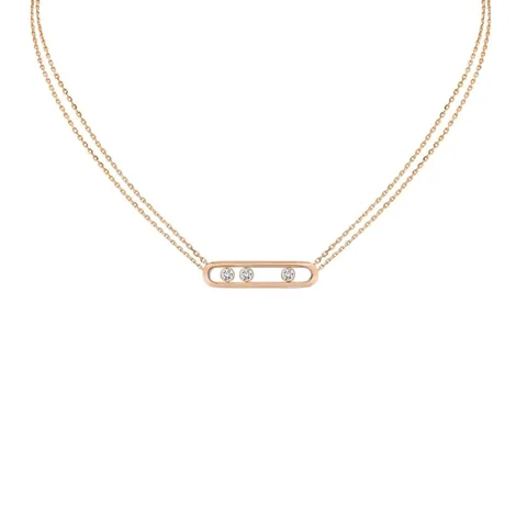 Messika Move Classique Collar Oro Rosa Brillantes Blancos 03997 PG 34