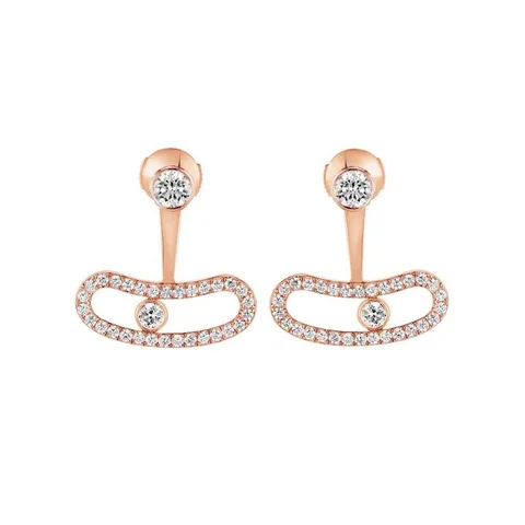 Messika Move Uno Bellow the Lobe Rose Gold Earrings 06510-PG with Diamonds