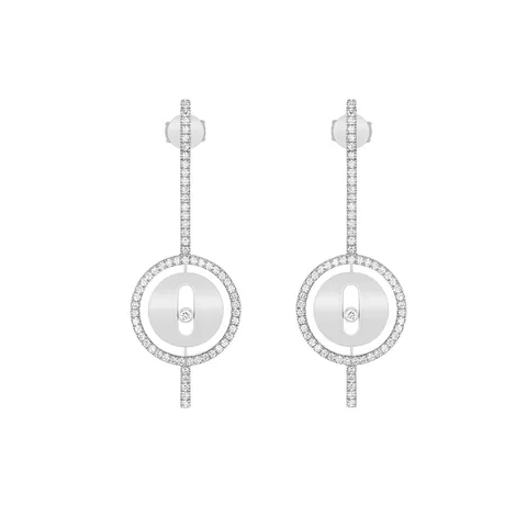 Messika Lucky Move Arrow White Gold Earrings 07516-WG with Diamonds Lucky Move Arrow