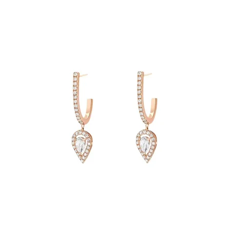 Messika Joy Rose Gold Earrings 07480-PG with Diamonds