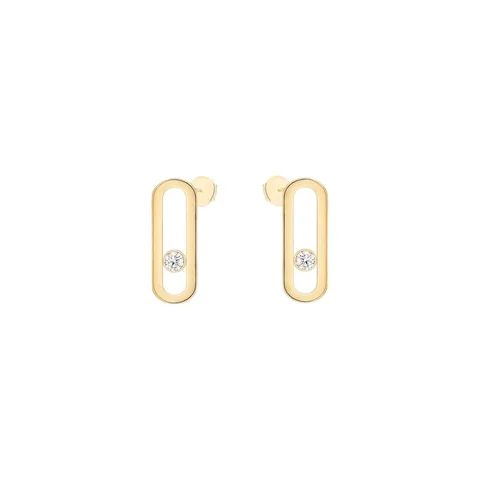 Messika Move Uno Yellow Gold Earrings 12182-YG with Diamonds