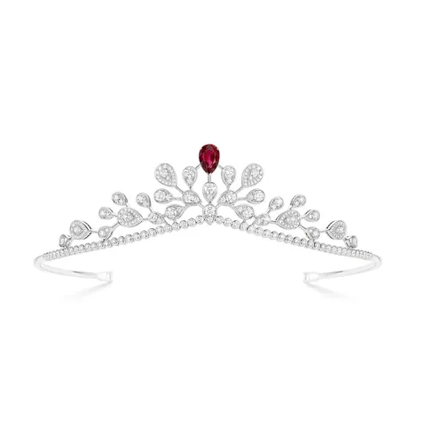Chaumet Joséphine Aigrette Impériale Tiara Platinum 082977 White Gold, Ruby, Diamonds 1