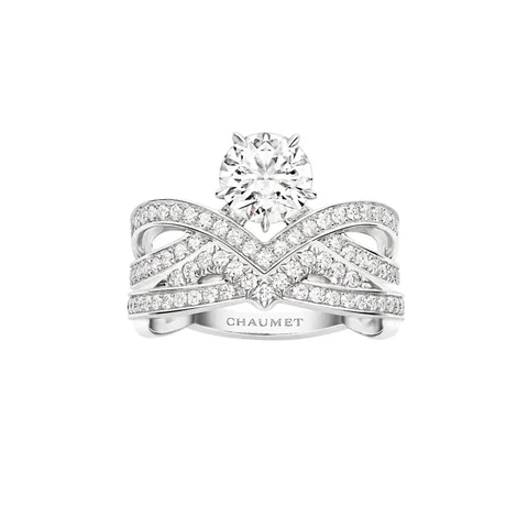 Chaumet Jos�phine Amour d?Aigrette Solitaire J84089-083761 0.50CT Platinum diamonds Combination Rings1