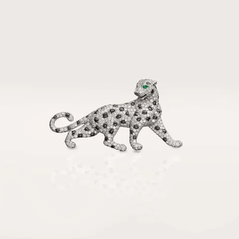 Cartier Panthère De Cartier Brooch H5000026, White Gold, Emeralds, Onyx, Diamonds 2