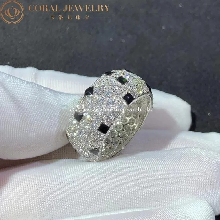 Cartier Panthère de Cartier Ring, White Gold, Black Onyx Diamond Gold Eternity Band7