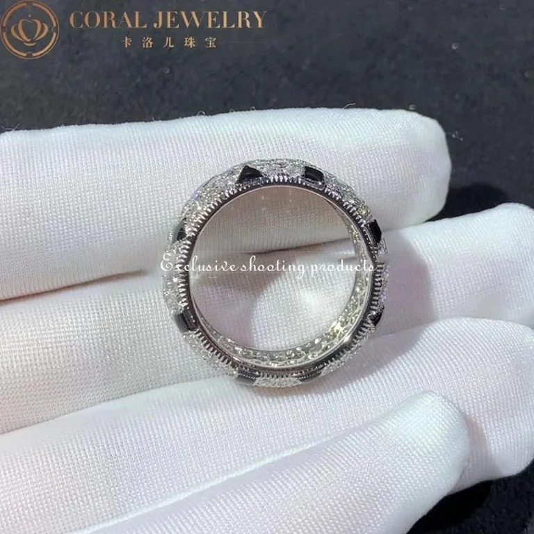 Cartier Panthère de Cartier Ring, White Gold, Black Onyx Diamond Gold Eternity Band3