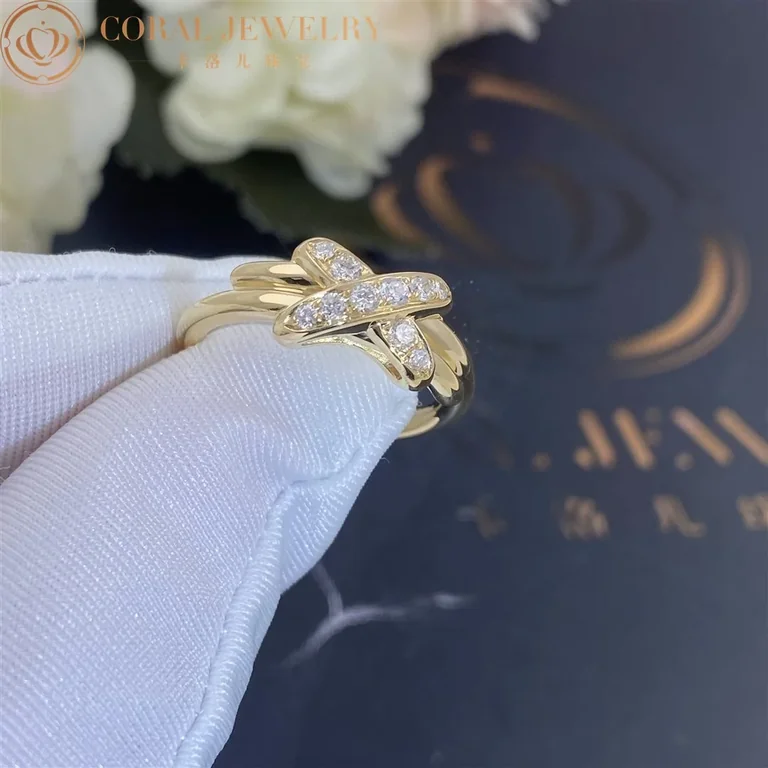 Chaumet Jeux De Liens Ring 081239-Yg Yellow Gold Diamonds 2