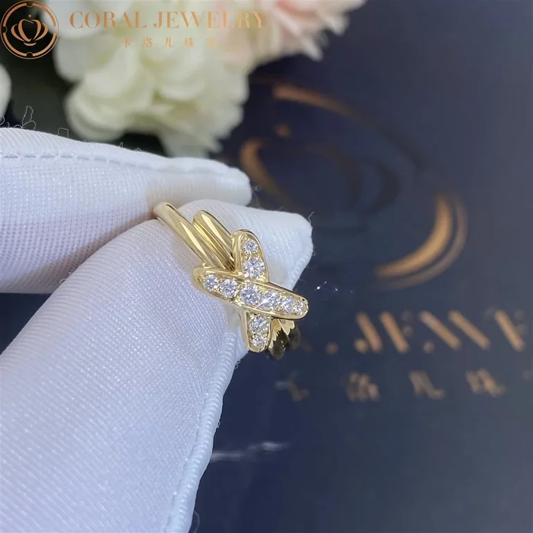 Chaumet Jeux De Liens Ring Yellow Gold Diamonds Coral 3