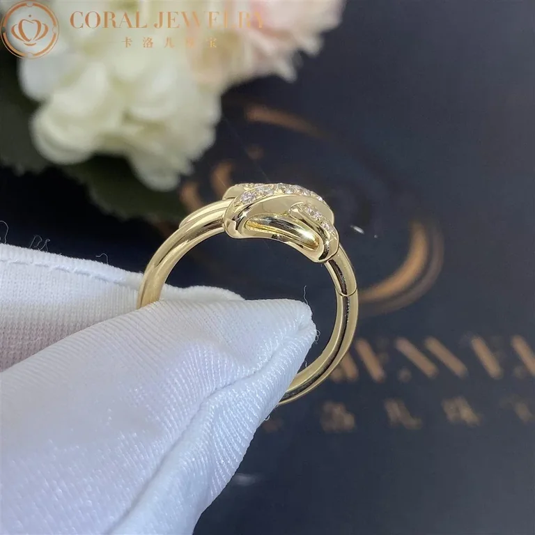 Chaumet Jeux De Liens Ring 081239-Yg Yellow Gold Diamonds 4