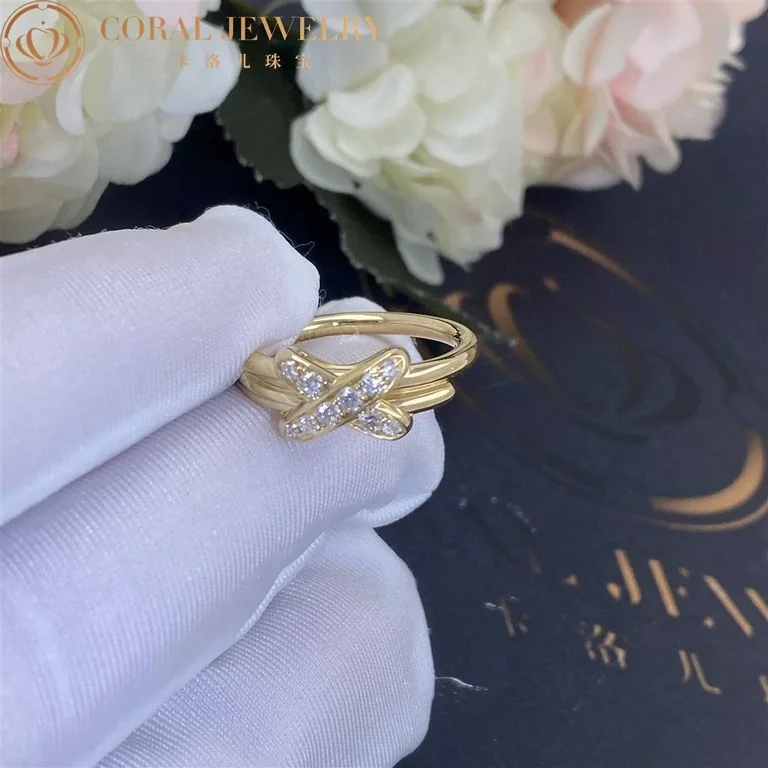 Chaumet Jeux De Liens Ring 081239-Yg Yellow Gold Diamonds 5