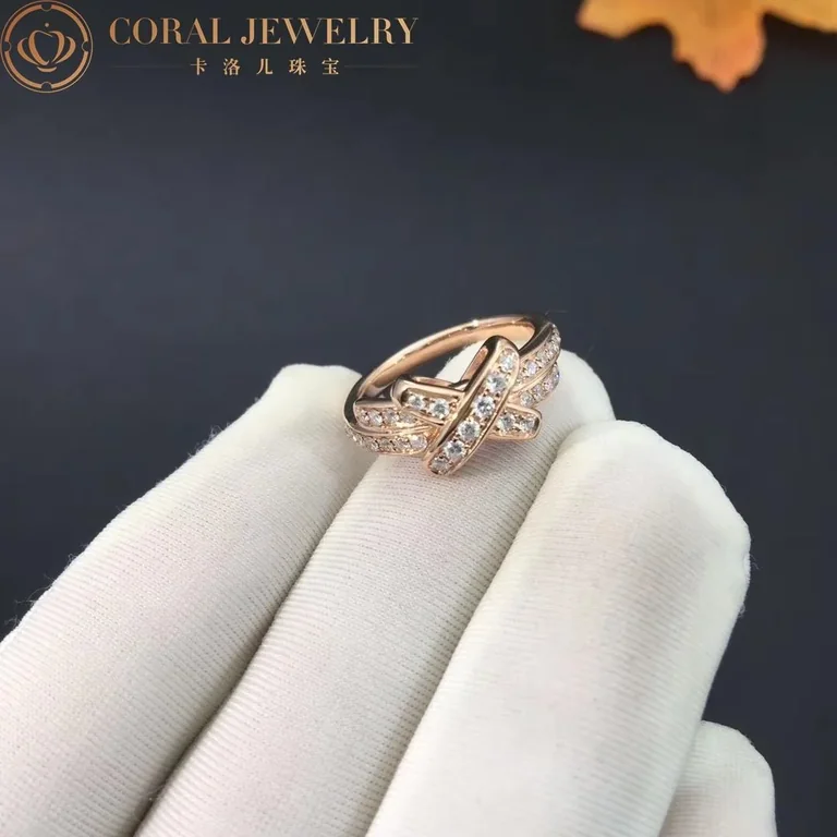 Chaumet Jeux De Liens Ring 082179 Rose Gold, Diamonds 5
