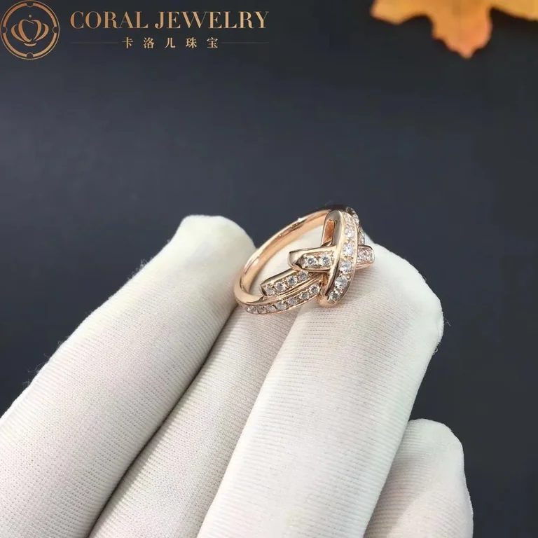 Chaumet Jeux De Liens Ring 082179 Rose Gold, Diamonds 5