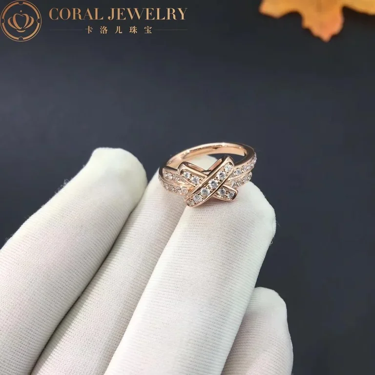 Chaumet Jeux De Liens Ring 082179 Rose Gold, Diamonds 4