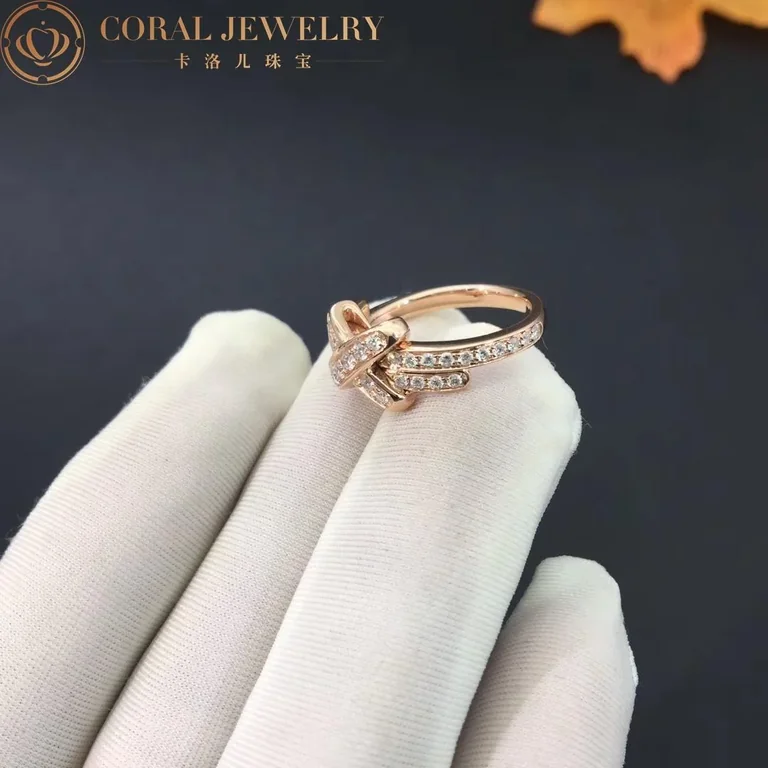 Chaumet Jeux De Liens Ring 082179 Rose Gold, Diamonds 2