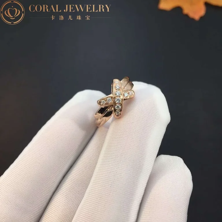 Chaumet Jeux De Liens Ring 081239 Rose Gold Diamonds 4