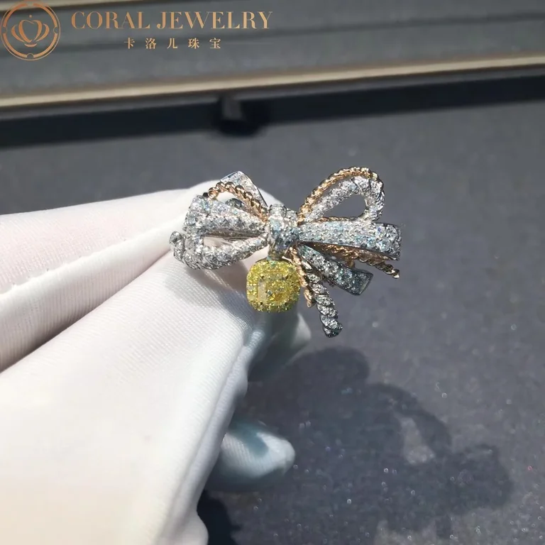 Chaumet Insolence Ring 082962-1 White Gold, Rose Gold, Yellow Diamonds 5