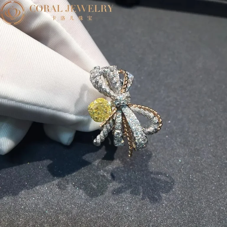 Chaumet Insolence Ring 082962-1 White Gold, Rose Gold, Yellow Diamonds 6