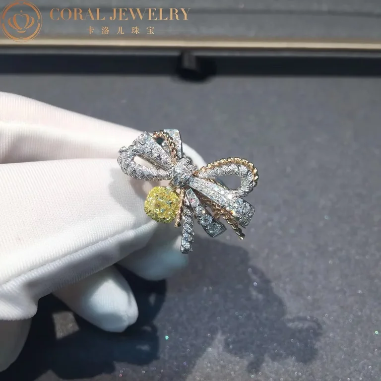 Chaumet Insolence Ring 082962-1 White Gold, Rose Gold, Yellow Diamonds 7