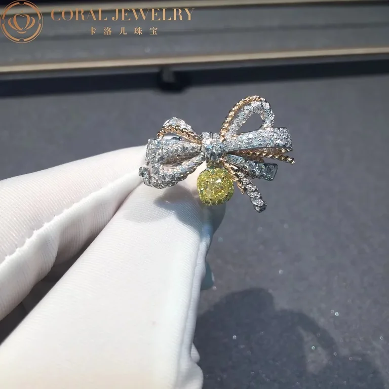 Chaumet Insolence Ring 082962-1 White Gold, Rose Gold, Yellow Diamonds 8