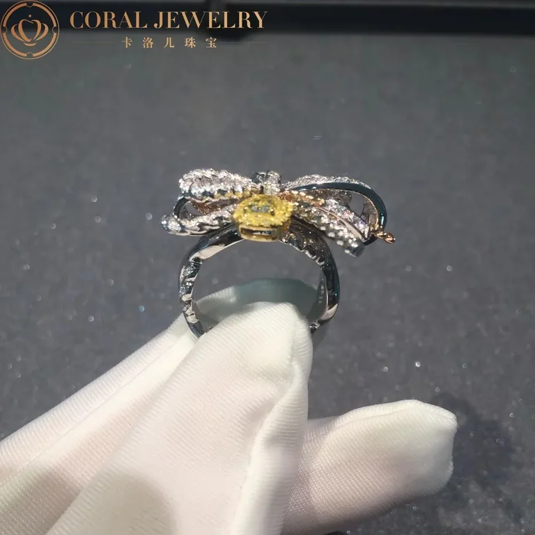 Chaumet Insolence Ring 082962-1 White Gold, Rose Gold, Yellow Diamonds 9