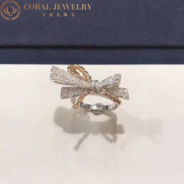 Chaumet Insolence Ring 082939 White Gold Rose Gold Diamonds 5