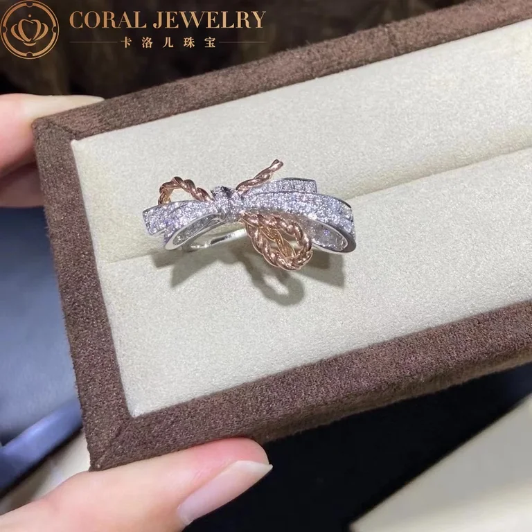Chaumet Insolence Ring 082939 White Gold Rose Gold Diamonds 3
