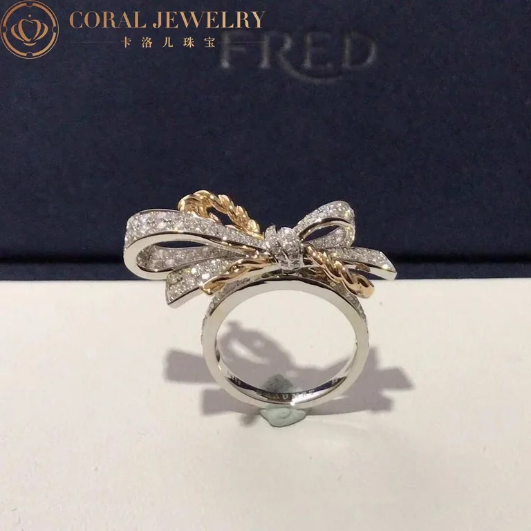Chaumet Insolence Ring 082939 White Gold Rose Gold Diamonds 2