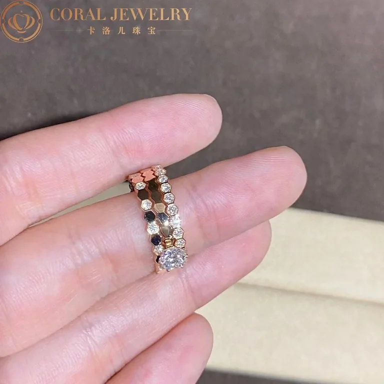 Chaumet Bee My Love Ring 081934 Yellow gold, diamonds, 2.5 mm 3