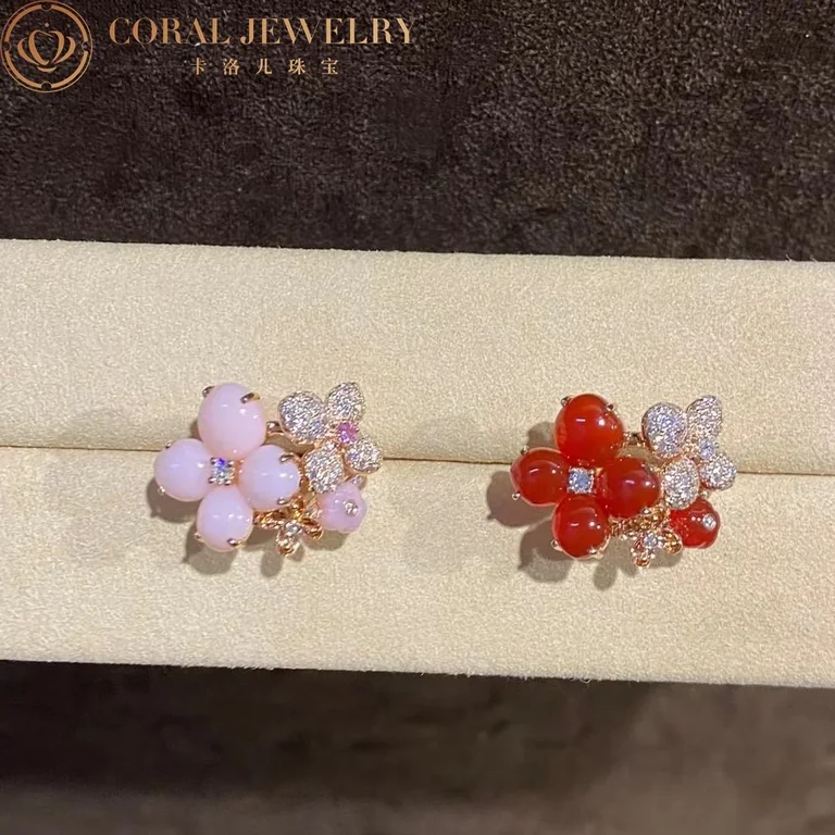 Chaumet Hortensia Carnelian And White Diamonds Ring Coral 66