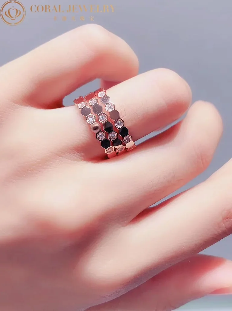 Chaumet Bee My Love Ring 081933 Rose gold diamonds, 2.5mm 4