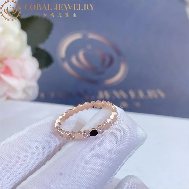 Chaumet Bee My Love Ring 081933 Rose gold diamonds, 2.5mm 2
