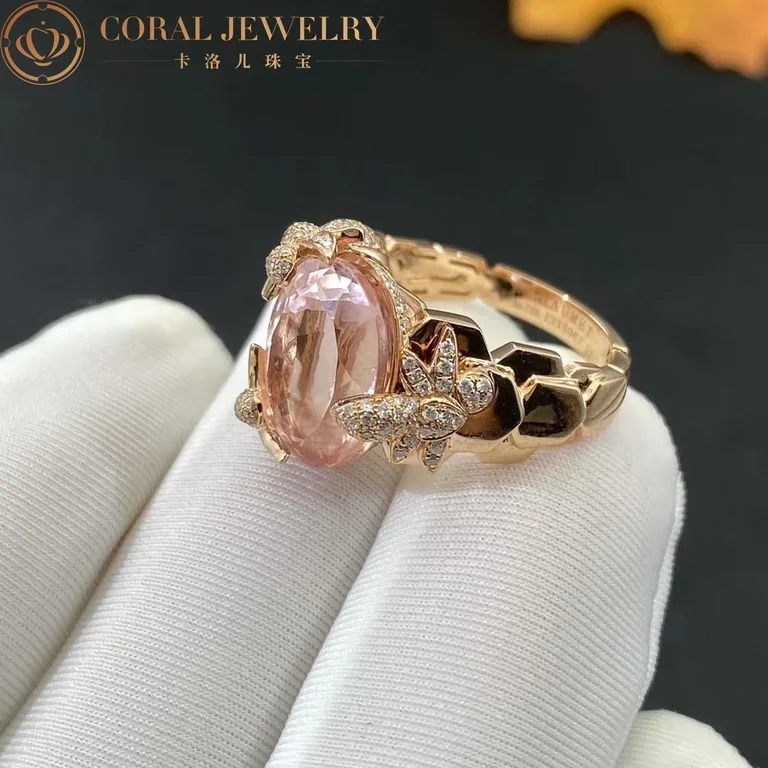 Chaumet Bee My Love Exquises Ring 083933 Rose Gold, Morganite, Diamonds 3