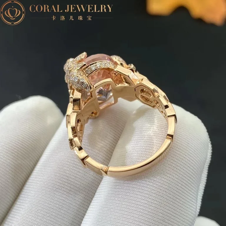 Chaumet Bee My Love Exquises Ring 083933 Rose Gold, Morganite, Diamonds 5