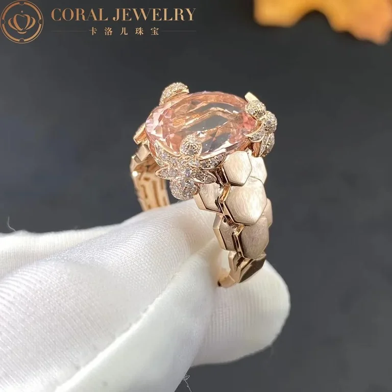 Chaumet Bee My Love Exquises Ring 083933 Rose Gold, Morganite, Diamonds 6