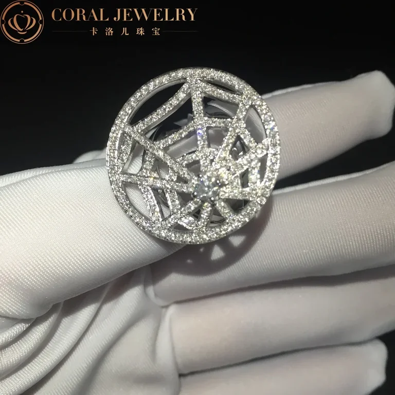 Chaumet Attrape Moi White Gold Diamond Ring Coral 55