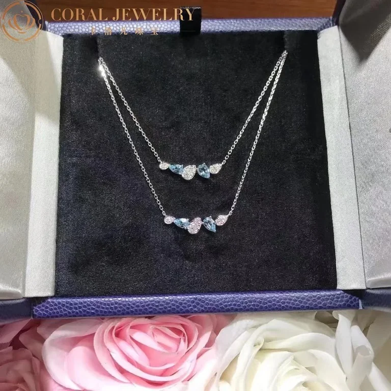 Chaumet Jos�phine Ronde D?aigrettes Necklace 084379 White Gold, Aquamarines, Diamonds 5