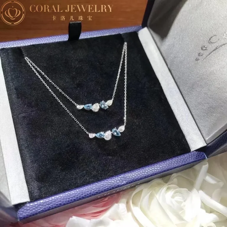 Chaumet Jos�phine Ronde D?aigrettes Necklace 084379 White Gold, Aquamarines, Diamonds 7