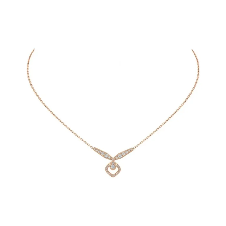 Chaumet 082671 Josephine Eclat Floral pink gold and diamond pendant 1