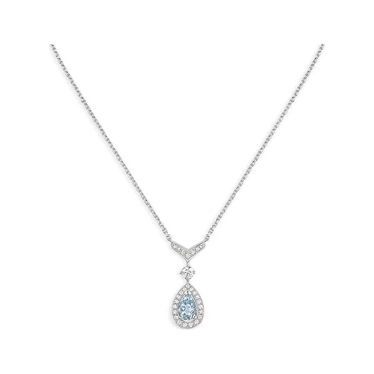 Chaumet Josephine Aigrette 083315 white gold aquamarine and diamond pendant 2